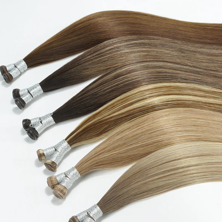 Russian Virgin Raw Hair 30 Inch Genius Weft Hair Extensions Double Weft