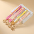 Custom Logo Handmade Woven Keychains Embroidered Letters Fabric Women Mother's Day Key Chain Accessories Phone Keychain