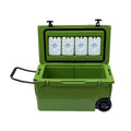 Large 55L PU Rotomolded Cooler Box Wheels Waterproof Insulated BORIGHT BR-W55 Seafood Storage Transportation Freezer for Food