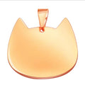 Promotion Gift Tag Stock Cat Ear Shape Metal Id Pet Tags