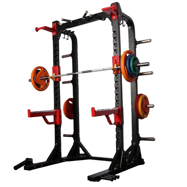 Factory Directly Sale Commercial Gym Multi Function Equipment Squat Rack Orange Set Steel Smith Machine