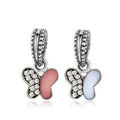Butterfly Charms Cubic Zirconia Animal Dangle Pendants with Jump Ring for DIY Necklace Bracelet Earrings Jewelry Making