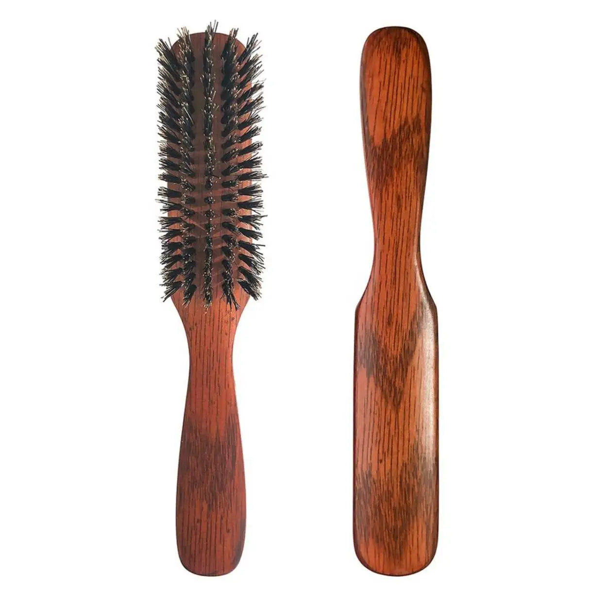 Wholesale Foldable Cushion Paddle 360 Wave Detangling Brush Natural Wood Soft Shine Boar Bristle High End Beard Hair Care Custom