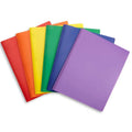 6 Pack Multicolor Plastic Two Pocket Folders with Prongs Plastic Folders with 2 Pockets and 3 Prongs