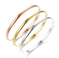 Stainless Steel 3mm Width Comfortable Surface Shinny Polished Bracelet Blank Circle Bangle for Stamping