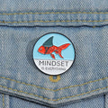 Goldfish Shark Enamel Pins Custom MINDSET IS EVERYTHING Brooches Lapel Badges Animal Jewelry Gift for Kids Friends
