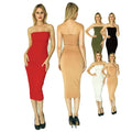 Wholesale Plus Size Women's Pencil Silhouette Spandex Dropped Waist Casual Dresses