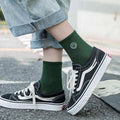 New Products in Autumn and Winter Cartoon Embroidery Smiling Face Women's Ankle Socks Wholesale Cotton Sports Socks