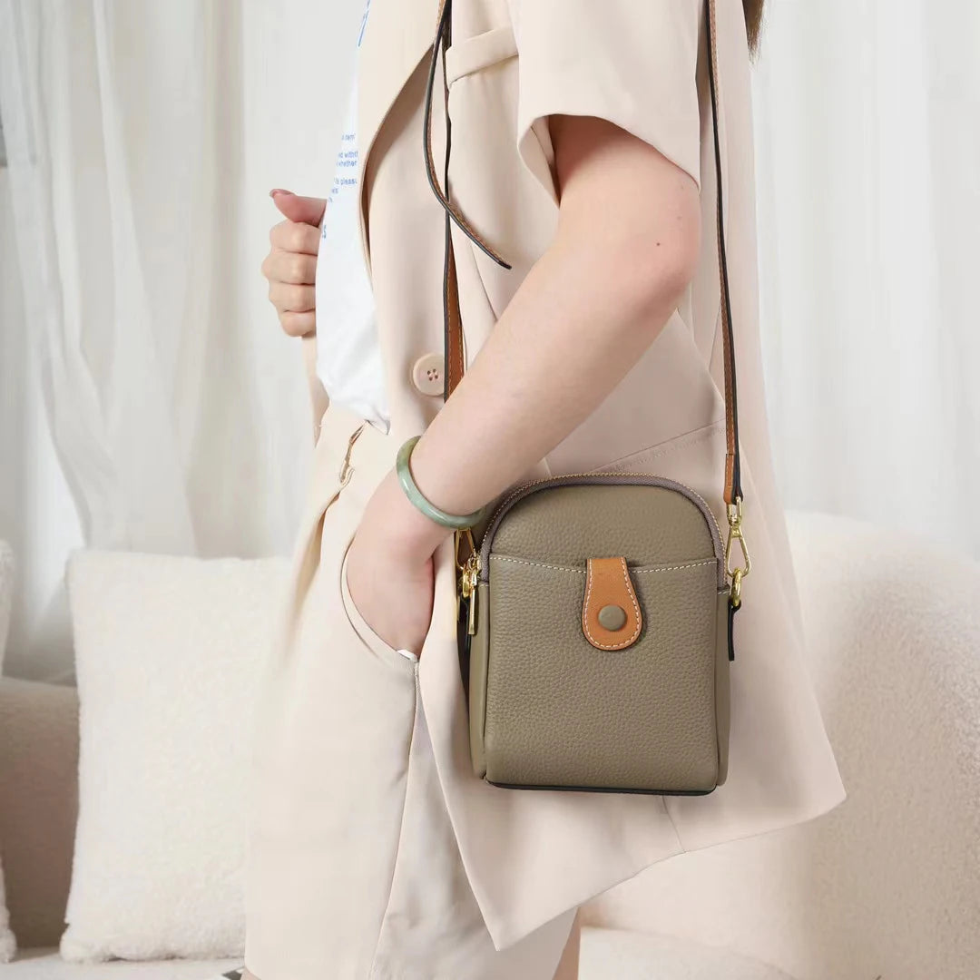 Womens Small Mini Shoulder Bag Crossbody Bags Genuine Cow Leather Female Sling Phone Pocket Purse Ladies