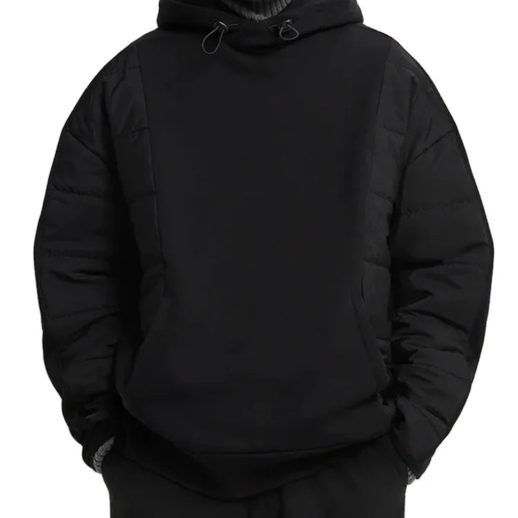 Men's 100% Cotton Thick Heavy Weight Fleece Luxury Quality Blank Oversized Hip-hop Custom Pullover Hoodie
