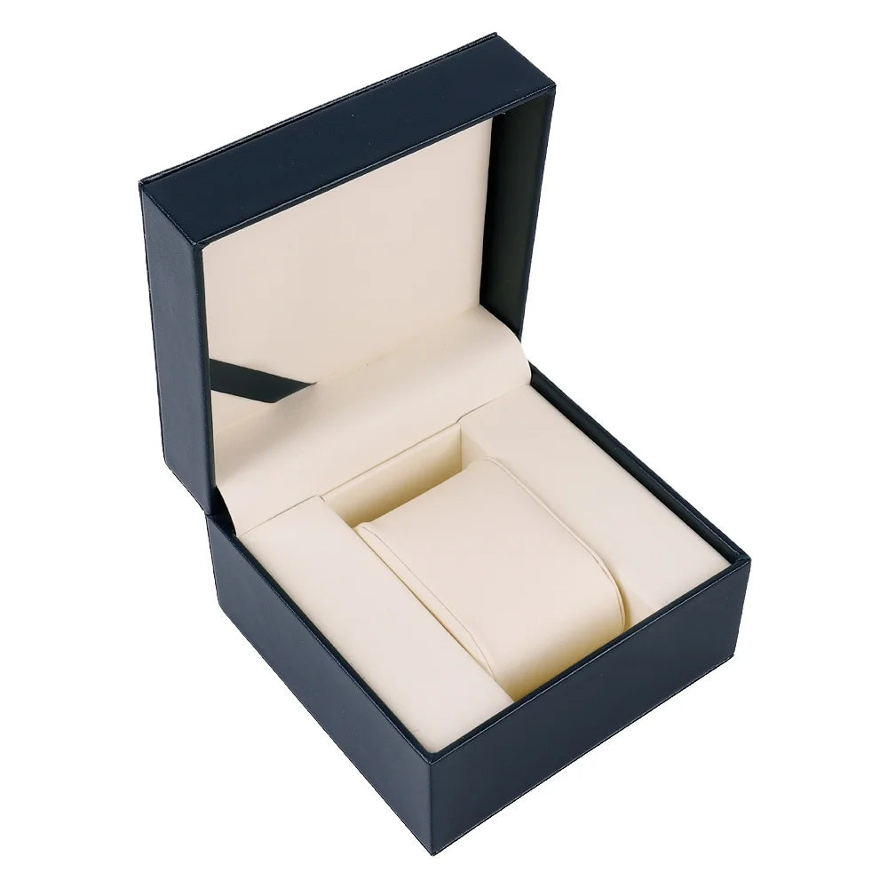 Luxury Pu Leather Organizer Single Watch Package Display Strap Storage Packaging Gift Watch Box Custom Logo