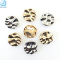 High Grade Irregular Wave Gold Silver Metal Button Covers for Shirts Coat Custom Logo Round Removable Cufflinks Button Clips