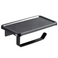 Modern Stainless Steel Toilet Paper Holder Black Aluminium Wall Mounted Tissue Roll Holder for Home or Hotel Bathroom