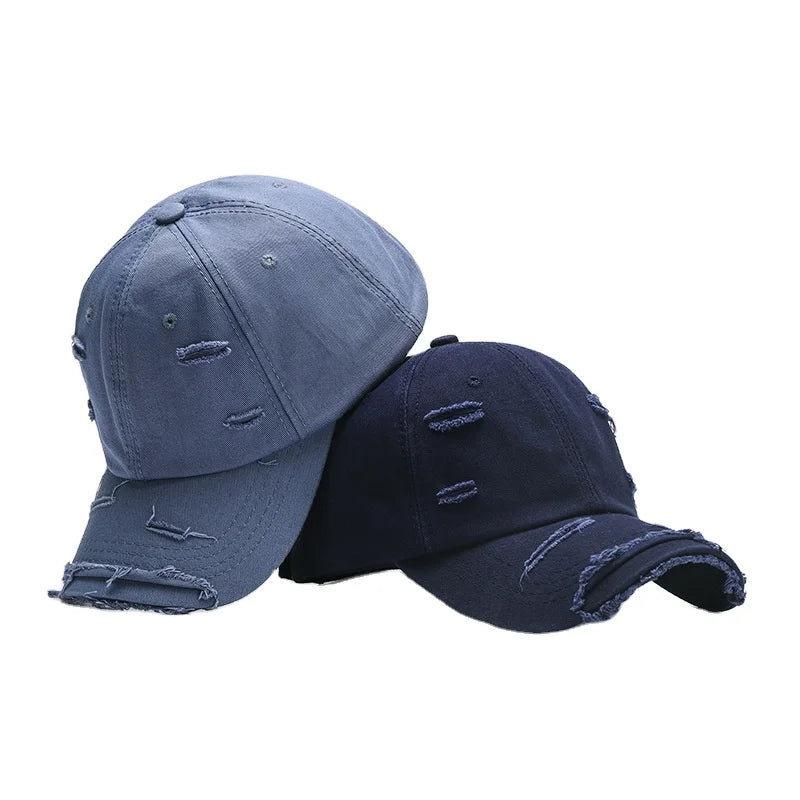 Wholesale Custom Vintage Distressed Retro Baseball Cap Breathable Cotton with Brim Curved for Business Sporty & Street Style