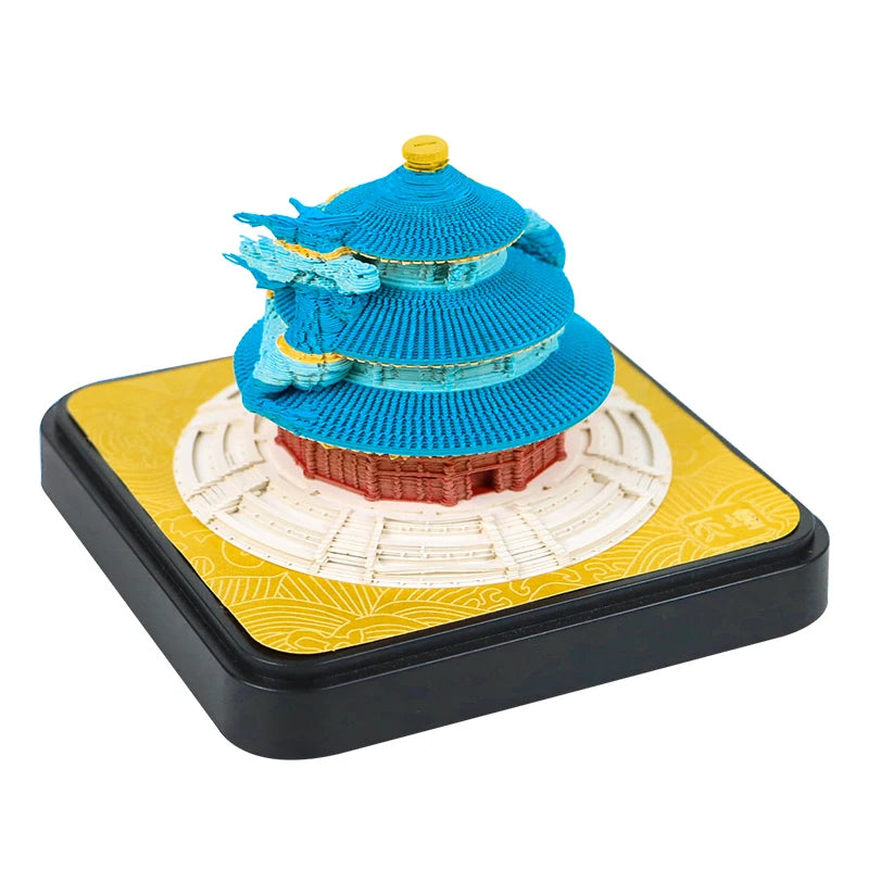 Premium 3D Memo Pad Temple Heaven Dragon Castle Design 197-Piece Handmade Paper Craft Custom Logo Luxury Corporate Promotion MegaBDM