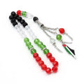 Free Palestine Flag Color Tasbih Crystal Beads Glass 99 Islamic Rosary Jewelry Tasbeeh Crysta Regional Clothing Product