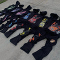 Custom Hoodie and Jogger Set Puff Printing Streetwear Cotton French Terry Hoodie Manufacturers Cropped Sweatpants and Hoodie Set