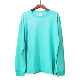 230G Heavy Weight Multi Colors 100% Cotton Custom Logo Blank Drop Shoulder Long Sleeve T-Shirt for Men
