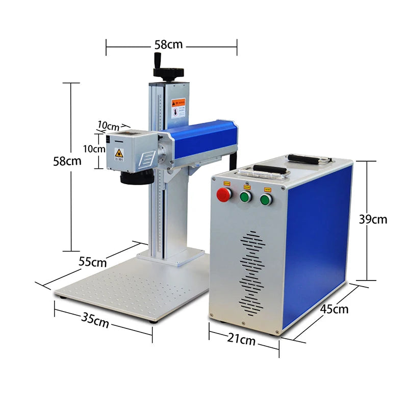 Kindlelaser 20w 30w 50w High-speed Portable Laser Marking Machine Jewelry for Auto Glass Plastic Gold
