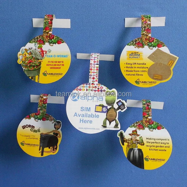 Custom Printed Vinyl Shelf Wobblers POP Display Wobbler for Warehousing & Supermarket Supplies