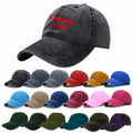 Custom Logo Washed Soft Top Vintage Distressed Unstructured Dad Hats Adjustable Denim Plain Cotton Baseball Caps for Men Women