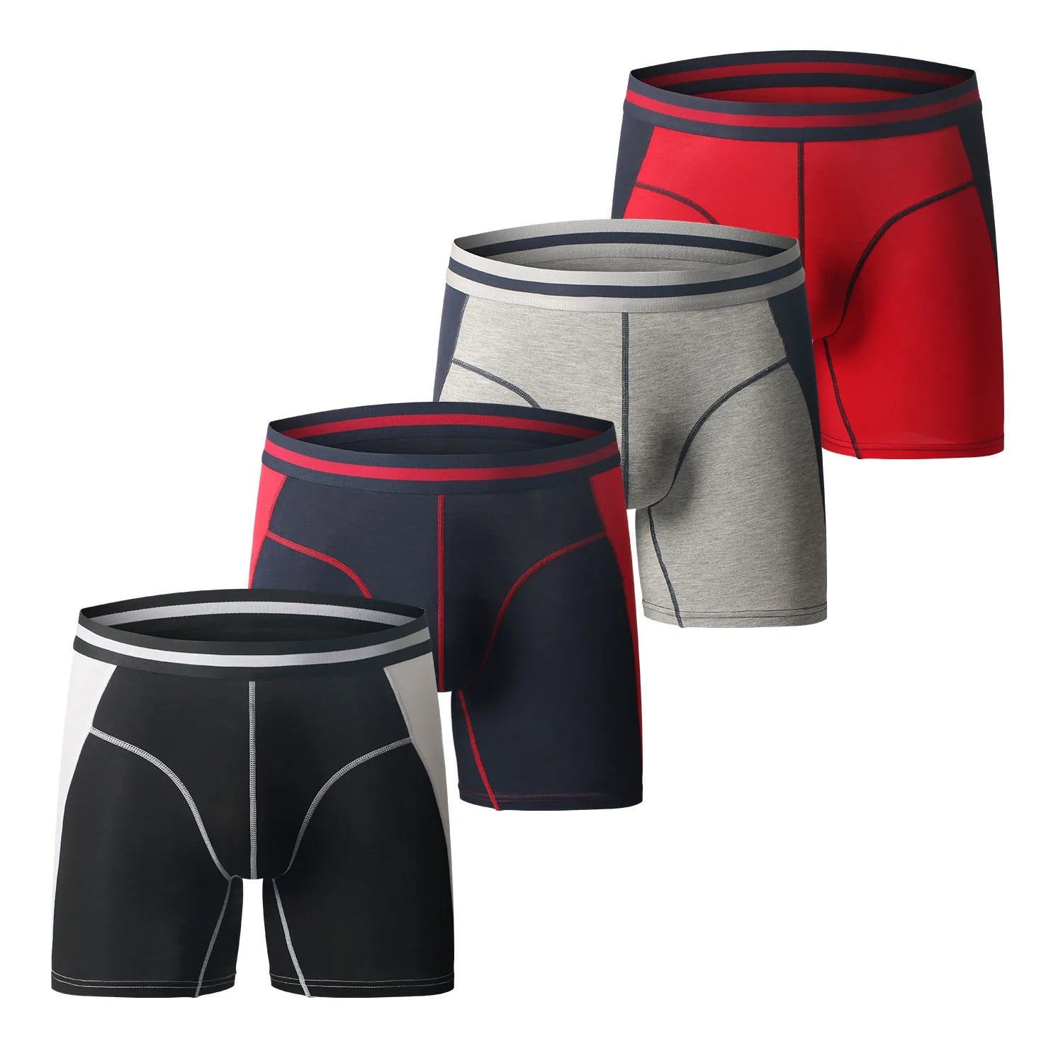 Men's Cotton Boxer Briefs with Convex Pouch Custom Logo Soft Fit Underwear OEM/ODM Ready for Bulk Branding