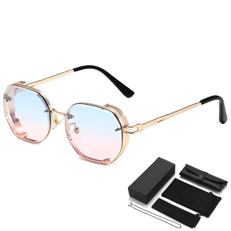 High Quality Wholesale Designer Luxury Sport Fashion Alloy Frame Metal Hinge Silicone Nose Pad HD UV400 Sunglasses for Men Women