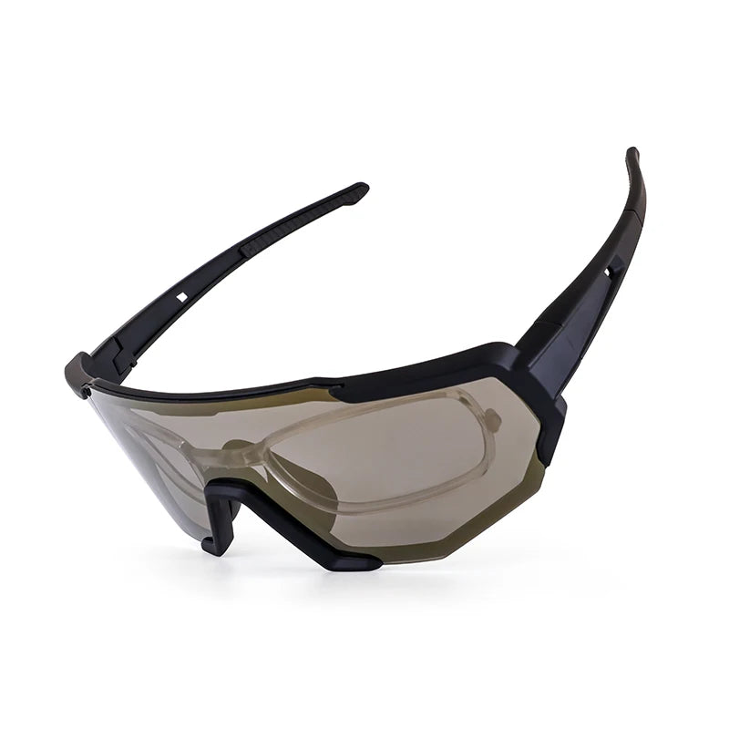 HUBO 517 Bicycle Shades Custom Logo Cycling Glasses With Rear View Mirror Interchangeable Lens Polarized Eyewear for Sports