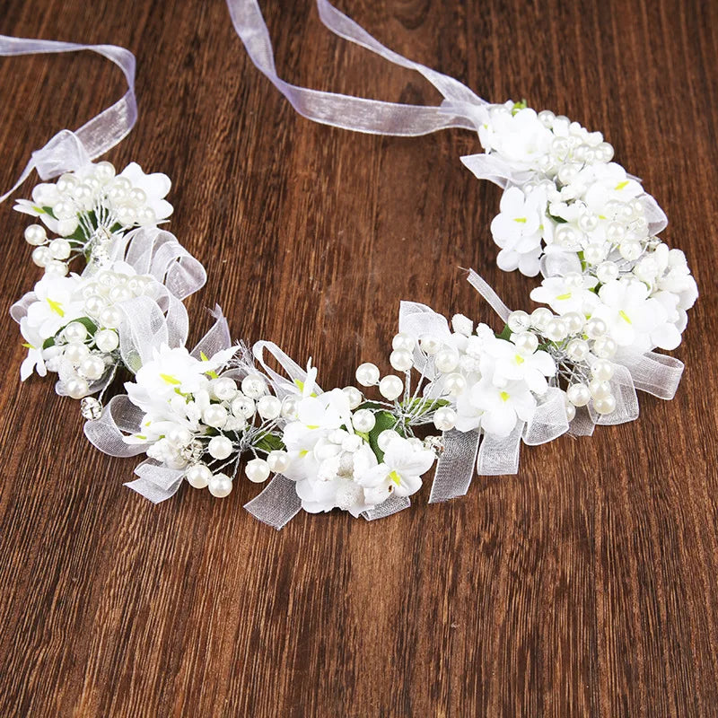 Hot Sale Wedding Hairpin Ornaments Fashion Headdress for Bride Wedding Crown Floral Pearl Hair Accessories