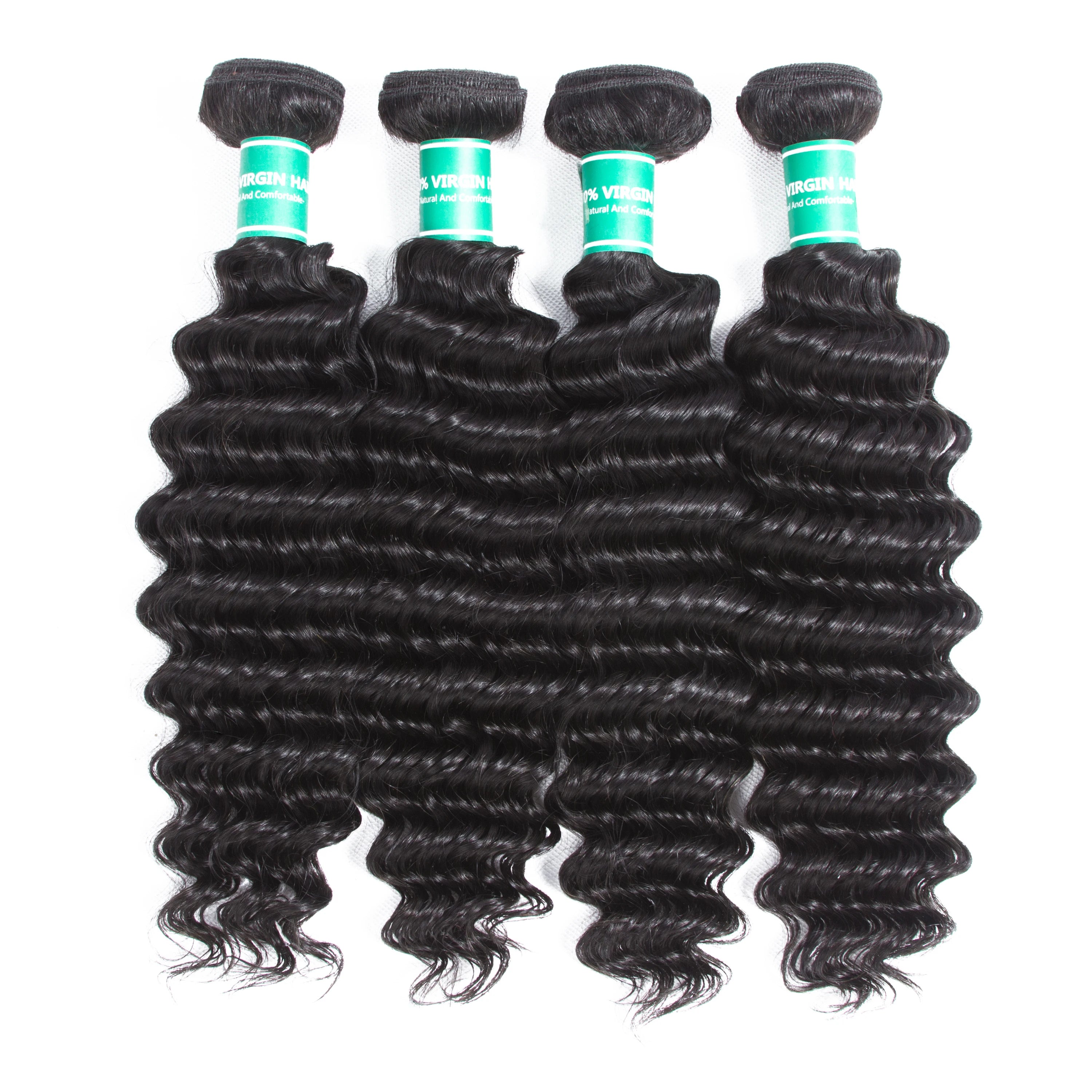 Wholesale 100%  Indian Hair Vendors Natural Color Virgin Deep Wave Human Hair Bundles