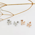 Gold Small Bowknot Stud Earring Stainless Steel Hypoallergenic Tiny Cute Butterfly Bow-tie Shape Earrings Fashionable Jewelry