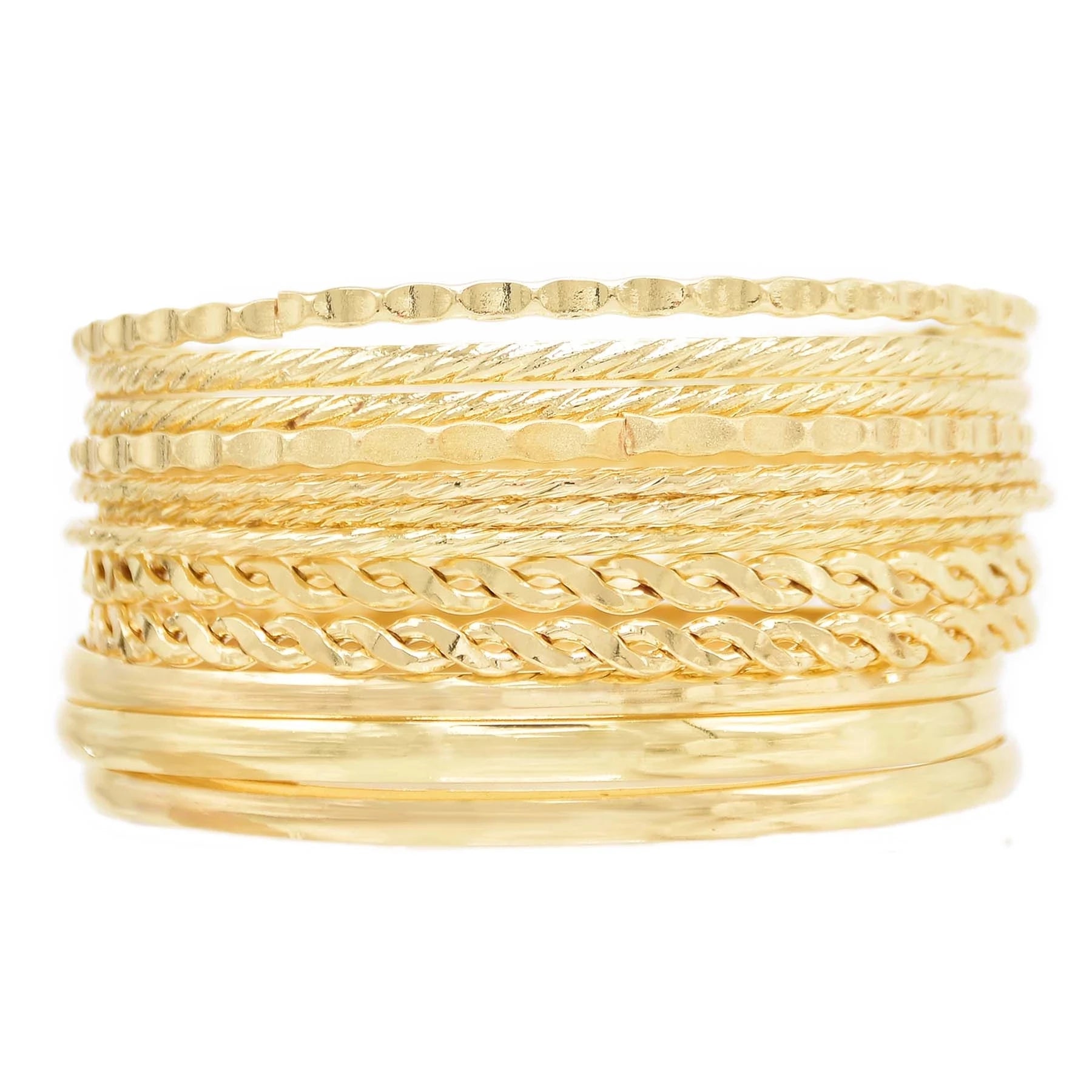 12Pcs/Set Punk Vintage Gold Silver Color Metal Circle Bangles for Women Boho Party Jewelry Gift