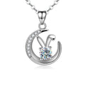 Wholesale Moissanite Jewelry Moissanite Cute Rabbit Design Necklace for Women 925 Sterling Silver for Women Wedding Engagement