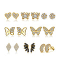 APE Fashion Earrings Minimalist Stud 14k Gold Plated 925 Sterling Silver Diamond Cubic Zirconia Mini Tiny Stud Earrings