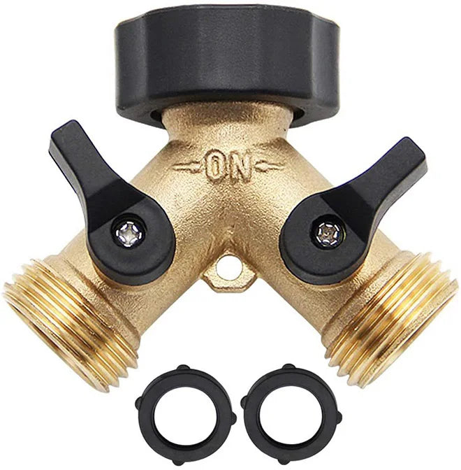 Wholesale 2-Way Brass Garden Hose Adapter Quick Connector Y Splitter for Garden Tools