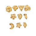 Vintage Heart Shaped Stainless Steel Earring Findings Gold Plated Geometric Embossed Charm Accessory for Party Occasions