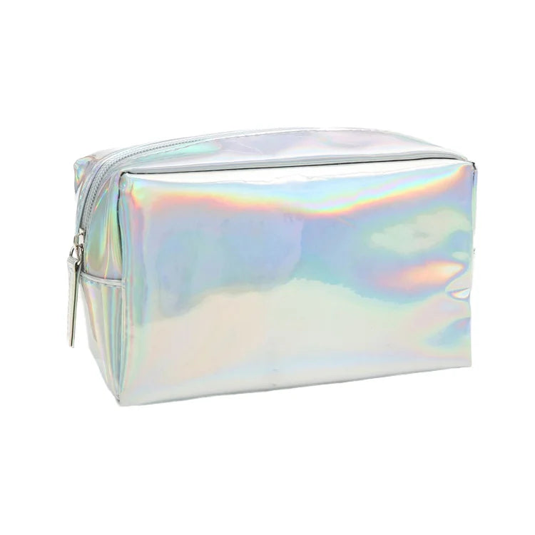 Custom Waterproof Cosmetic Bag Zipper Pouch Holographic Laser Bag TPU Pvc Event Gift Makeup Bag for Travel