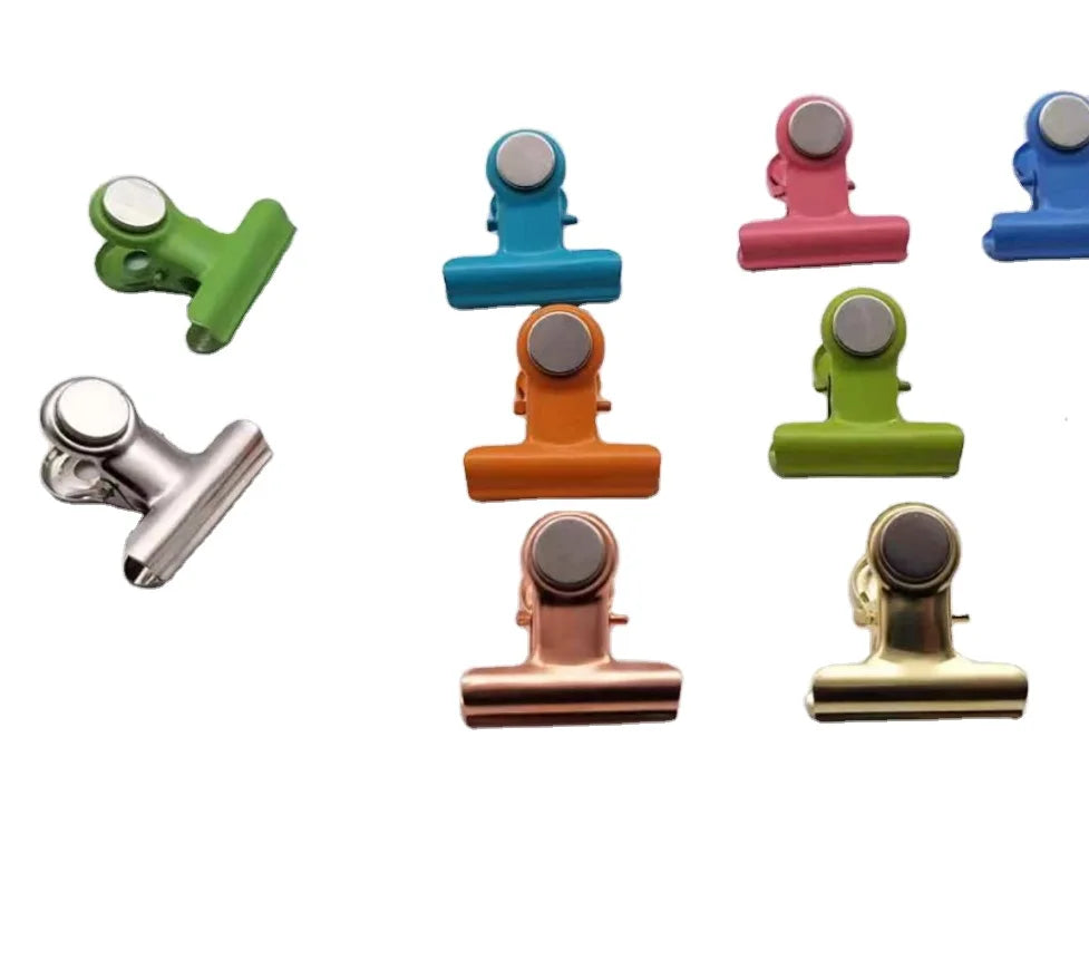 The Metal Magnetic Bulldog Clips for Crafts Drawings Photos Office Usage