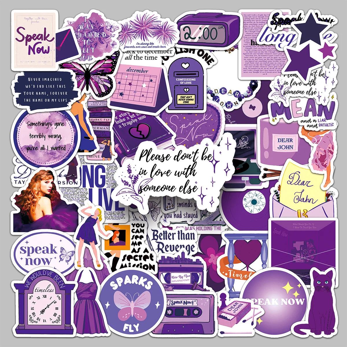 50PCS Factory Hot Creative Decorative Taylor Albums (speak Now) Stickers for Notebooks & Desktops