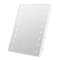 Howlighting USB Charge LED Square Salon Makeup Mirror Portable Handheld Mini Cosmetic Rechargeable Vanity Mirror With Light