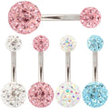 Wholesale 316L Surgical Steel Stone Piercing Navel Belly Button Rings Jewelry