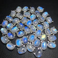 Wholesale Natural Crystal 925 Silver Cat Head Blue Moonstone Box Style Pendant DIY Instagram Popular Style Clavicle Chain
