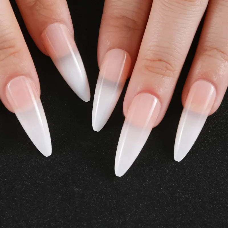 Top Long Stiletto Gradient pink Press on Nails Stick on Nails Press on Nails Artificial Fingernails for Ladies