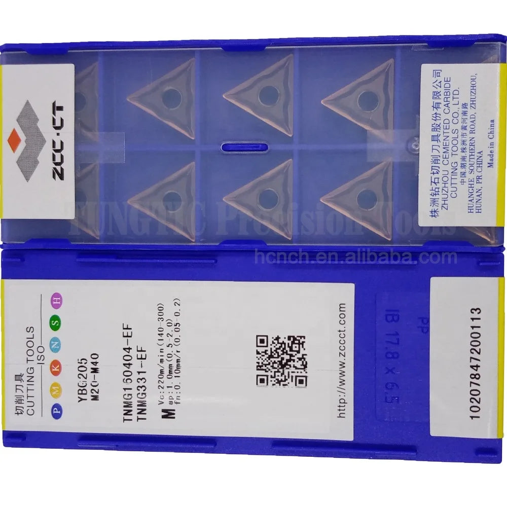 ZCC CT TNMG TNMG160404-EF YBG205 Tnmg Insert Turning Tool Carbide Inserts Cnc Machining Turning Parts Cutting Tools MOQ: 10pcs