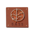 Custom Own Brand Name Logo Jeans Back Metal Leather Patches Sewing on Backing for Leather Labels