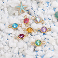 6mm Double Hole Stainless Steel Fish Scale Pendant 18K Gold Plated DIY Jewelry Accessories Save the Ocean