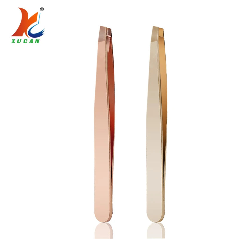 Beauty Tools Stainless Steel  Professional Slanted Eyelash Clip Hair Removal 96 Eyebrow Tweezers  Custom  LOGO Eyebrow Tweezers