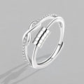 Rotate Freely Beaded Fidget Anxiety Ring for Women Fashion Crystal Open Adjustable Anti-stress Spinner Rings Friend Jewelry Gift