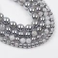 Wholesale 6 8 10 12mm Silver Plating Snow Cracked Crystal Round Loose Stone Beads for Jewelry Diy Making