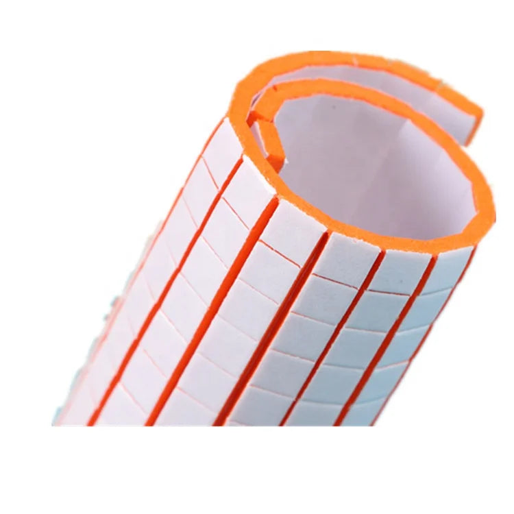 Little Small Squares 264 Dots White Crafts Pre Cut Orange Color Double Sided Sticky EVA Foam Sheets